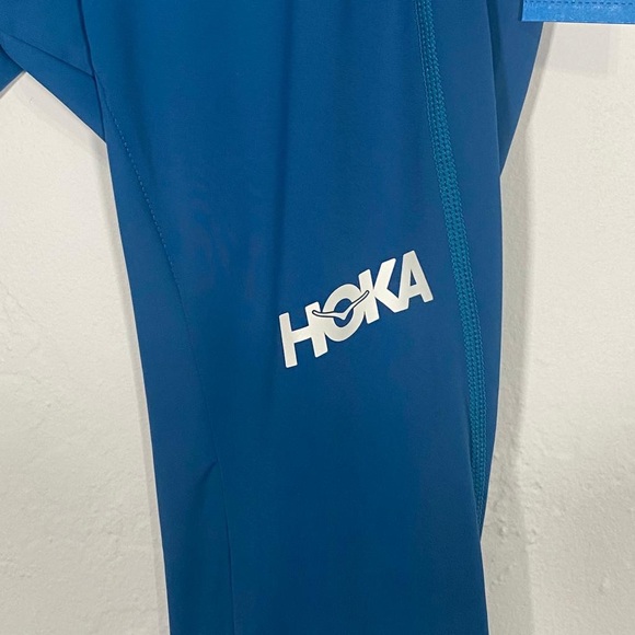Hoka Teal Performance Crop Tights Leggings Large Side Pockets NWT - Picture 14 of 15